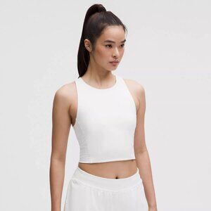 lululemon Swift Speed Cropped Tank Top in White | SIze 10